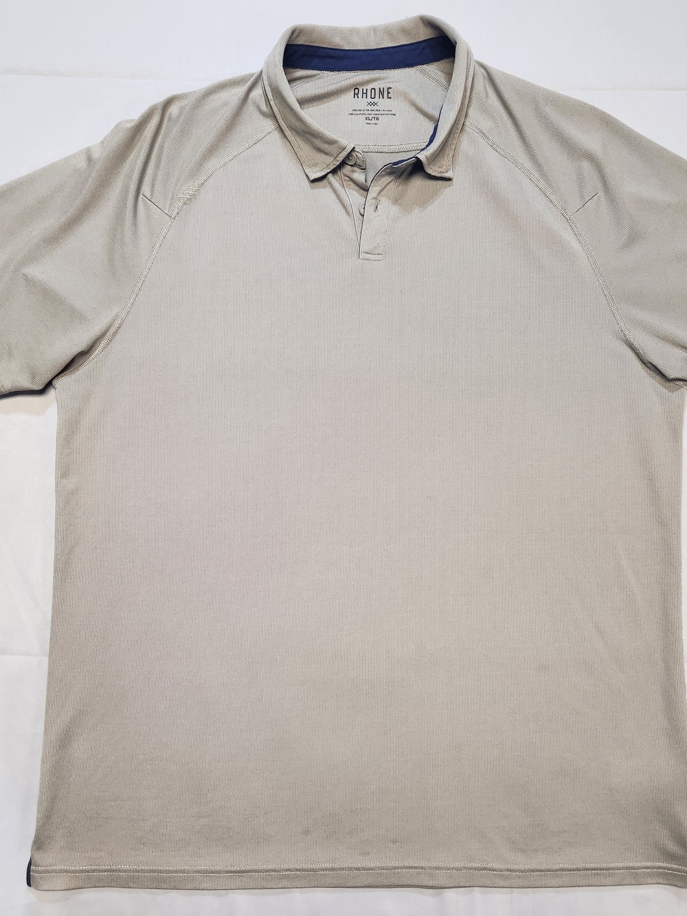 Rhone Polo Shirt Mens XL Green Gray Delta Pique Performance Stretch Golf